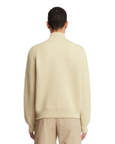 Beige Half Zip Sweater | PDP | dAgency