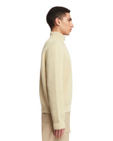 Beige Half Zip Sweater | PDP | dAgency