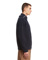 Blue Double Zip Sweater | PDP | dAgency
