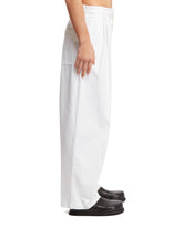 White Pleated Denim Trousers | PDP | dAgency