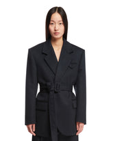 Blue Belted Jacket - Bottega Veneta women | PLP | dAgency