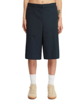Blue Cotton Twill Shorts | PDP | dAgency