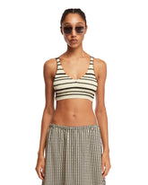 White Striped Crop Top | PDP | dAgency