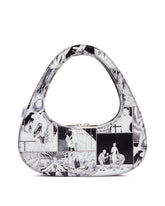 White And Black Baguette Swipe Bag - Women's clutch bags | PLP | dAgency