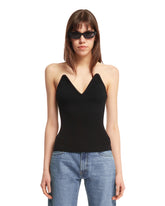 Black Knitted Bustier Top | PDP | dAgency