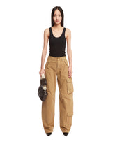 Beige Tapered Cargo Pants | PDP | dAgency