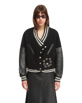 Black Padded Varsity Jacket - EZR WOMEN | PLP | dAgency