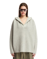 Grey Hooded Sweater - Women's knitwear | PLP | dAgency