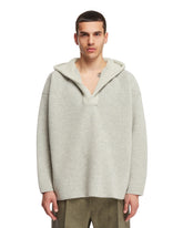 Grey Hooded Sweater - Men's knitwear | PLP | dAgency