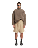 Beige Wool Shorts - Men's shorts | PLP | dAgency