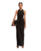 Black Long Draped Dress - FERRAGAMO | PLP | dAgency
