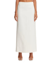 White Linen and Viscose Skirt - FERRAGAMO | PLP | dAgency
