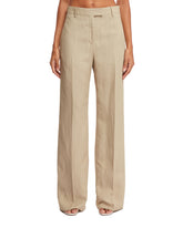 Beige Linen And Viscose Pants - new arrivals women's clothing | PLP | dAgency