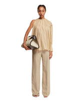 Beige Linen And Viscose Pants - new arrivals women's clothing | PLP | dAgency