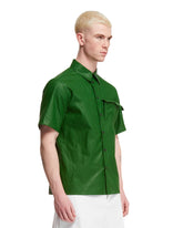 Camicia Verde In Lino Spalmato | PDP | dAgency