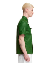 Green Coated Linen Shirt | PDP | dAgency