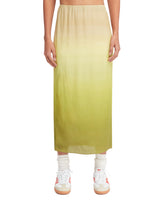Green Gradient Midi Skirt - GAUCHERE WOMEN | PLP | dAgency