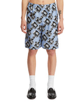 Blue and Gray Horsebit Shorts - Men's shorts | PLP | dAgency
