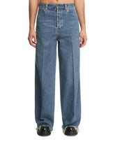 Blue Denim Pants With Logo - Men's trousers | PLP | dAgency