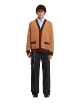 Brown Knit Wool Cardigan - Men's knitwear | PLP | dAgency