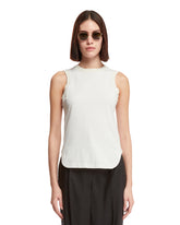 White Curved Tank Top | PDP | dAgency