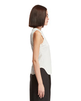 White Curved Tank Top | PDP | dAgency