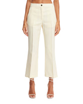 White Flared Trousers - Women's trousers | PLP | dAgency