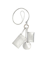 Silver Multi Pouch Necklace | PDP | dAgency