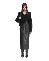 Black Leather Ruddy Skirt - KHAITE WOMEN | PLP | dAgency