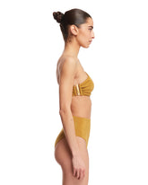 Golden One-Shoulder Bikini Top | PDP | dAgency