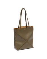 Green Large Puzzle Fold Tote | PDP | dAgency