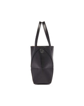 Black Small Puzzle Fold Tote | PDP | dAgency