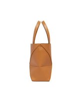 Beige Small Puzzle Fold Tote | PDP | dAgency
