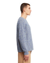Blue Two-Tone Effect Sweater | PDP | dAgency