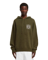 Green Wool Logoed Hoodie - Men's sweatshirts | PLP | dAgency