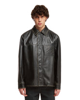 Black Leather Overshirt - Loewe men | PLP | dAgency
