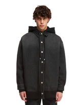 Black Hooded Denim Jacket - Men's jackets | PLP | dAgency