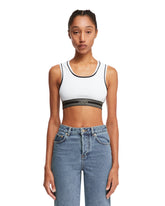 White Cropped Tank Top | PDP | dAgency