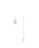 Golden Asymmetrical Earrings - Women's accessories | PLP | dAgency