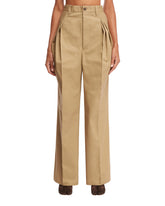 Beige Pleated Trousers - Women's trousers | PLP | dAgency