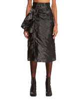 Black Metal Silk Skirt - AREA X SERGIO ROSSI WOMEN | PLP | dAgency