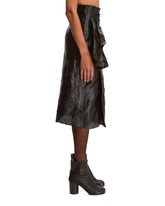 Black Metal Silk Skirt | PDP | dAgency