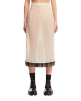 Beige Skirt With Pendleton Hem | PDP | dAgency
