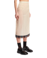 Beige Skirt With Pendleton Hem | PDP | dAgency
