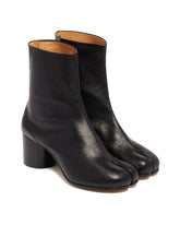 Black Leather Tabi Boots - MAISON MARGIELA WOMEN | PLP | dAgency