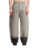 Gray Turn-Up Jeans - Men's trousers | PLP | dAgency