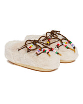 Faux-Fur Beads White Mules - MOON BOOT | PLP | dAgency