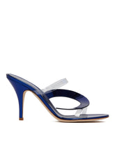 Blue Leather and PVC Sandals | PDP | dAgency
