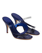 Blue Leather and PVC Sandals | PDP | dAgency