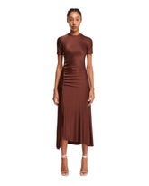 Brown Drape Dress - RABANNE | PLP | dAgency